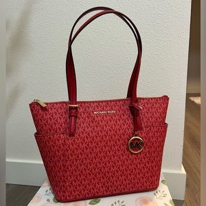NWT Never Used Crimson Michael Kors Tote